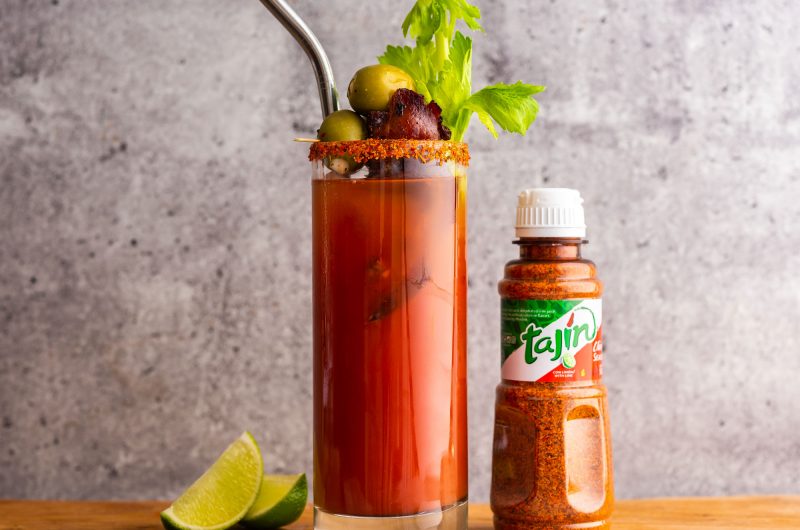 Bloody Mary with Candied Maple Bacon & Tajín